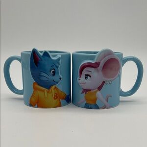 Bingo Blitz Blitzy Moxie - Blue Couple Mug Duo 3D Collector's Edition (Set of 2)